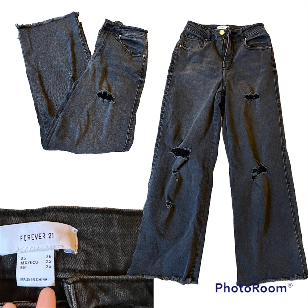 Black denim jeans